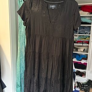 Maeve by Anthropologie Black Short Sleeve Dress-small